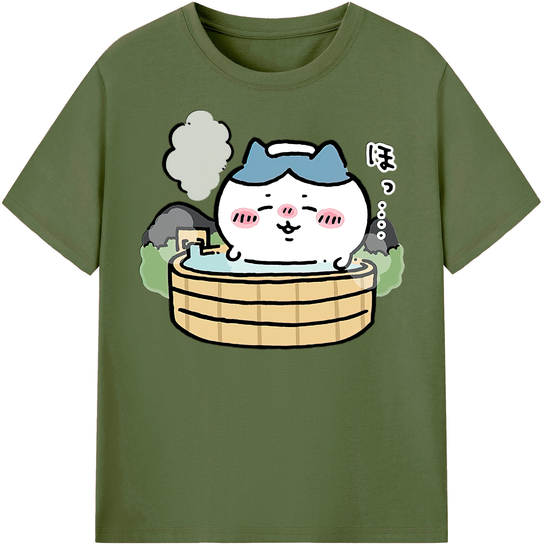 （画像用） ちいかわ ハチワレ Chii-kawa hachiware 綿100％半袖Tシャツ（フロントプリント）